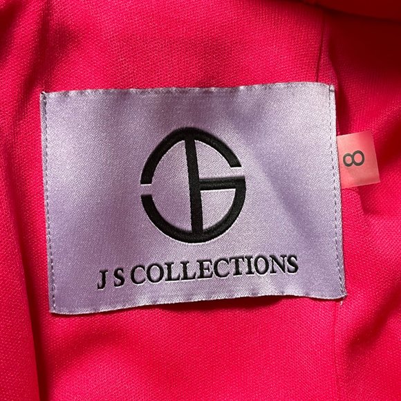 J S COLLECTIONS Hot Pink Twist Halter Gown - New! - Picture 6 of 6